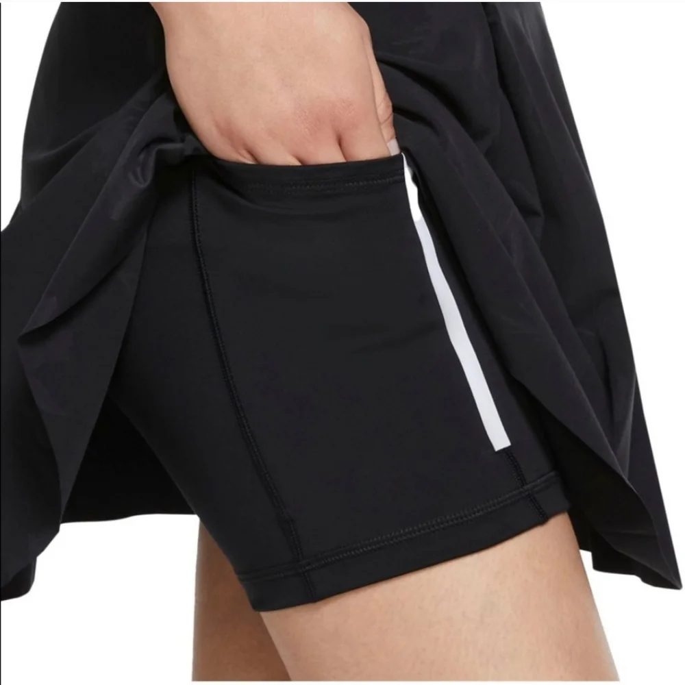 Nike Club Skort Golf Skort Pleated DA3098 Floral Embossed Black T2